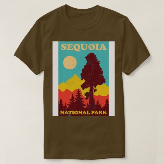 セコイア国立公園カリフォルニア Tシャツ (デザイン正面)