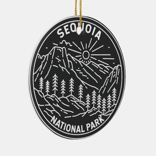 セコイア国立公園ジャイアントセコイアツリーズモノリン セラミックオーナメント (右)