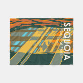 セコイア国立公園ジャイアントセコイア フリースブランケット (正面(横))