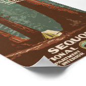 セコイア国立公園ヴィンテージトラベル ポスター (角)