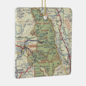 セコイア国立公園ヴィンテージマップ セラミックオーナメント (右)