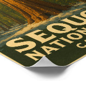 セコイア国立公園ヴィンテージ旅行ポスター ポスター (角)