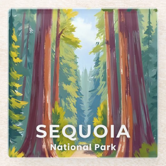 セコイア国立公園 | カリフォルニア州の旅 ガラスコースター (正面)