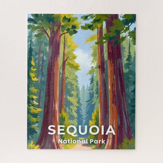 セコイア国立公園 | カリフォルニア アート ジグソーパズル (縦)