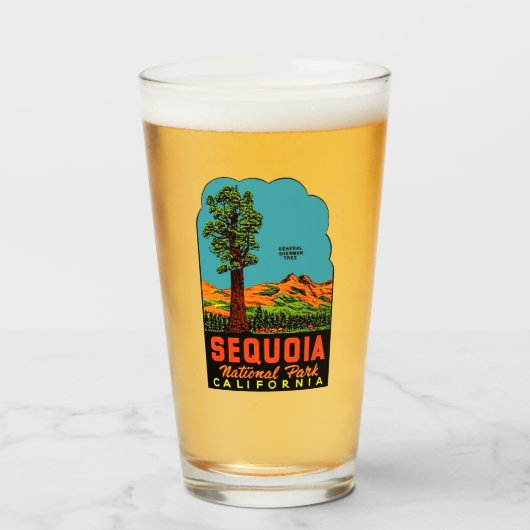 セコイア国立公園，カリフォルニア – Pint Glass タンブラーグラス (ドリンク正面)