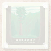 セコイア国立公園 ガラスコースター (裏面)