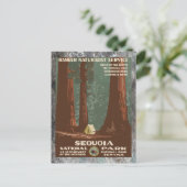 セコイア国立公園 ヴィンテージ旅行 ポストカード (スタンド正面)