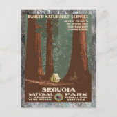 セコイア国立公園 ヴィンテージ旅行 ポストカード (正面)