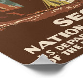 セコイア国立公園USAヴィンテージトラベル ポスター (角)