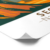 セコイア国立森林カリフォルニアヴィンテージ ポスター (角)