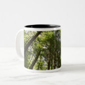 セコイア森林、ロトルア、ニュージーランド2 ツートーンマグカップ (正面左)