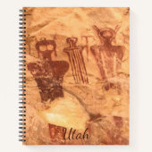 セゴキャニオンロックアートユタスキッチブック ノートブック (正面)