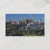 セゴビア大聖堂を持つ高架の町の眺め 名刺 (裏面)