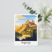 セゴヴィアスペインアートヴィンテージトラベルイラストレーション ポストカード (スタンド正面)