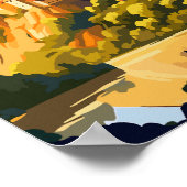 セゴヴィアフランスヴィンテージトラベルプレイスイラストレーション ポスター (角)