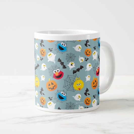 セサミストリートかわいいハロウィーンパターン ジャンボコーヒーマグカップ (正面右)