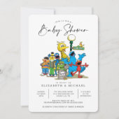 セサミストリートがペールズベビーシャワー 招待状 (正面)