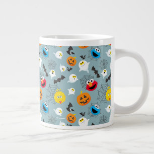 セサミストリートのかわいいハロウィンパターン ジャンボコーヒーマグカップ