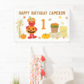 セサミストリートのエルモの秋の誕生日 横断幕 (インサイチュ)