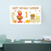 セサミストリートのエルモの秋の誕生日 横断幕 (トレードショー)