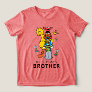セサミストリートのキャラクターとストリートサインのバースデーTシャツ トライブレンドＴシャツ
