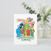 セサミストリートのクリスマスカード シーズンポストカード (スタンド正面)