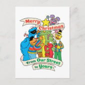 セサミストリートのクリスマスカード シーズンポストカード (正面)