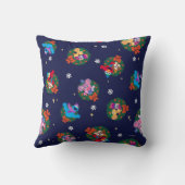 セサミストリートのクリスマスリースのパターン クッション (裏面)