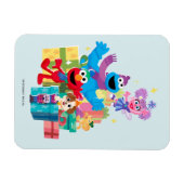 セサミストリートのパルとプレゼント マグネット (横)