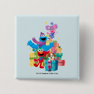 セサミストリートのパルとプレゼント 缶バッジ