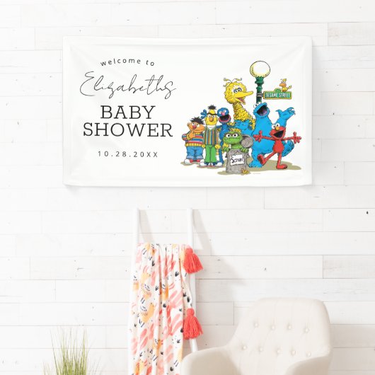 セサミストリートのパルズベビーシャワーの歓迎 横断幕 (インサイチュ)