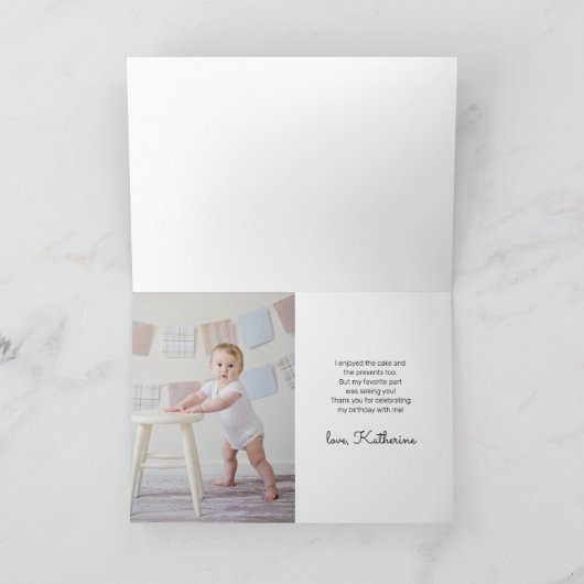 セサミストリートのパル風船の誕生日 サンキューカード (内部)