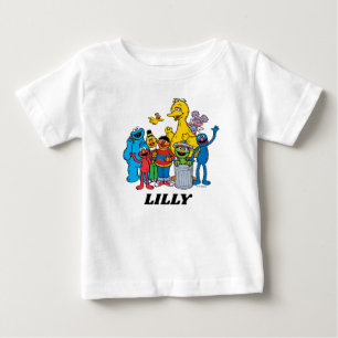 セサミストリートの仲間たち ハンドサイン ベビーTシャツ