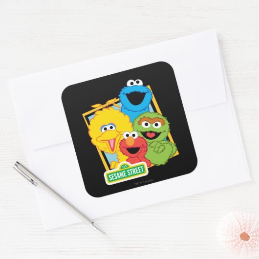 セサミストリートの友達 スクエアシール (封筒)