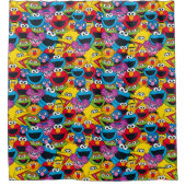 セサミストリートの水図 シャワーカーテン (正面)