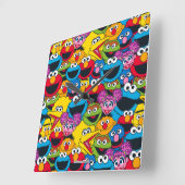 セサミストリートの水図 スクエア壁時計 (傾斜)