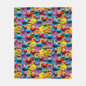 セサミストリートの水図 フリースブランケット (正面)