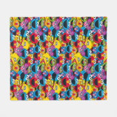 セサミストリートの水図 フリースブランケット (正面(横))