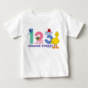 セサミストリートの123 ベビーTシャツ