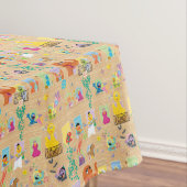 セサミストリートアパートメントウィンドウズパターン テーブルクロス (インサイチュ)