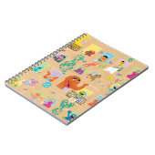 セサミストリートアパートメントウィンドウズパターン ノートブック (左側)