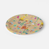 セサミストリートアパートメントウィンドウズパターン ペーパープレート (アングル)