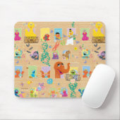 セサミストリートアパートメントウィンドウズパターン マウスパッド (マウス)