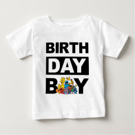 セサミストリートアンドパール誕生日ボーイ ベビーTシャツ