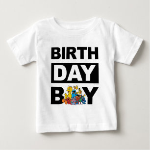 セサミストリートアンドパール誕生日ボーイ ベビーTシャツ
