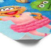 セサミストリートイラストレーション誕生日歓迎 ポスター (角)