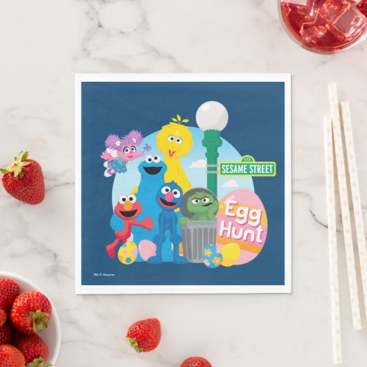 セサミストリートイースターエッグ狩り スタンダードランチョンナプキン (インサイチュ)