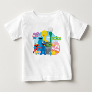 セサミストリートイースターエッグ狩り ベビーTシャツ