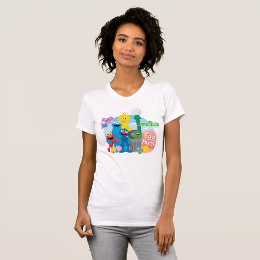 セサミストリートイースターエッグ狩り Tシャツ (正面フル)
