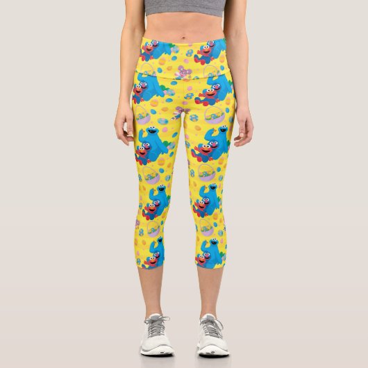 セサミストリートイースターバスケットパターン カプリレギンス (正面)